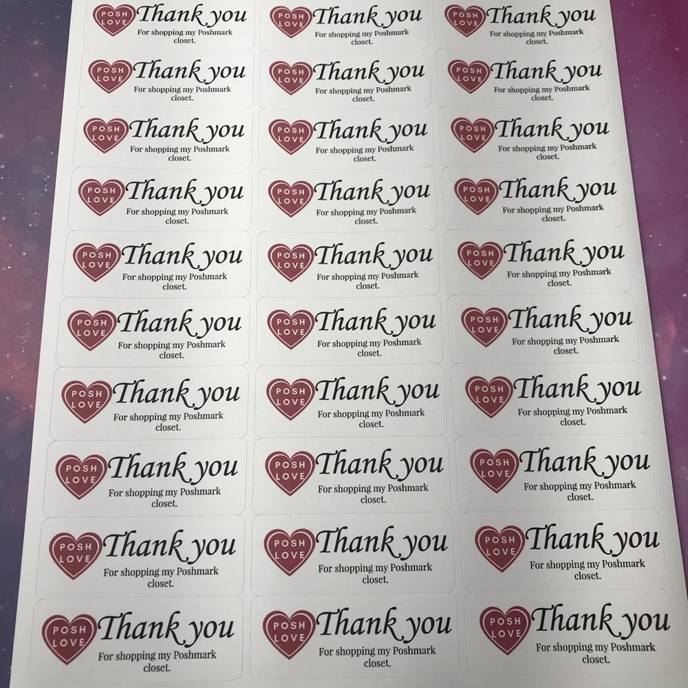 90 thank you for shopping my closet stickers - Picture 3 of 3
